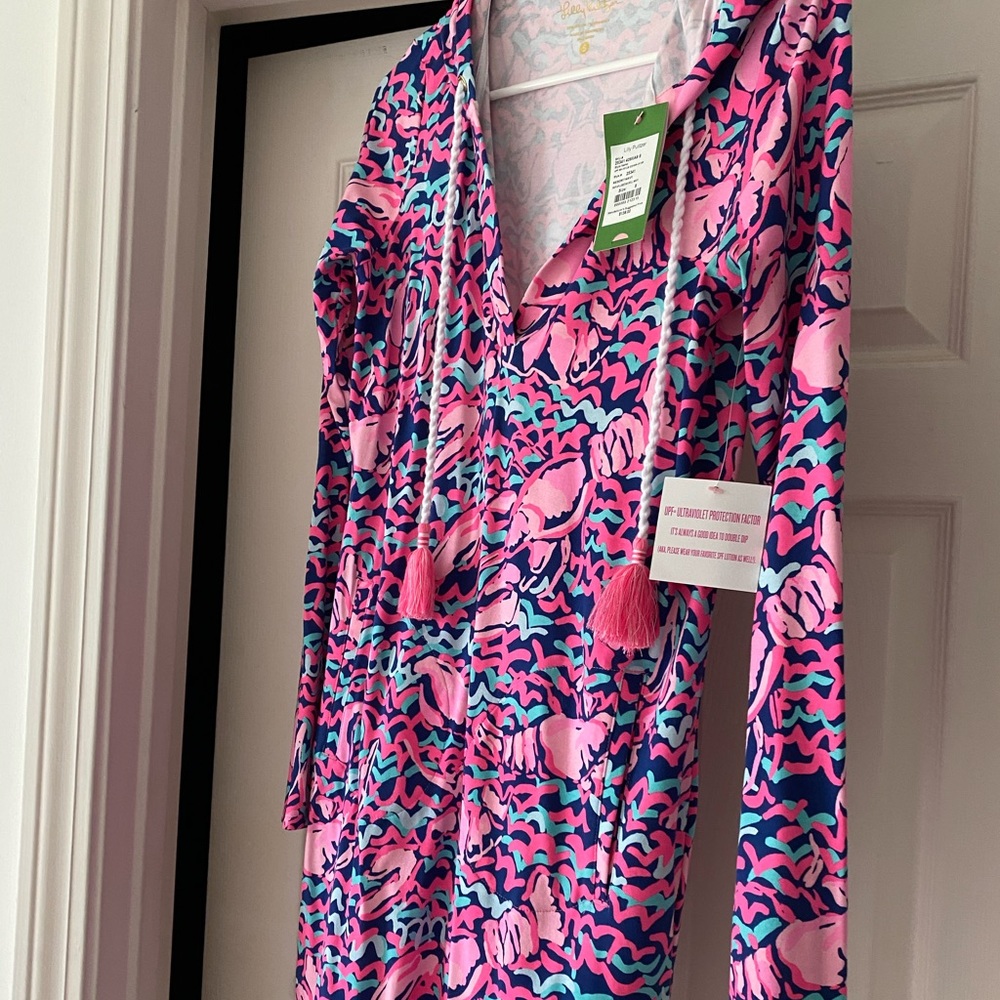 NWT lilly pulitzer beach dress tunic hooded